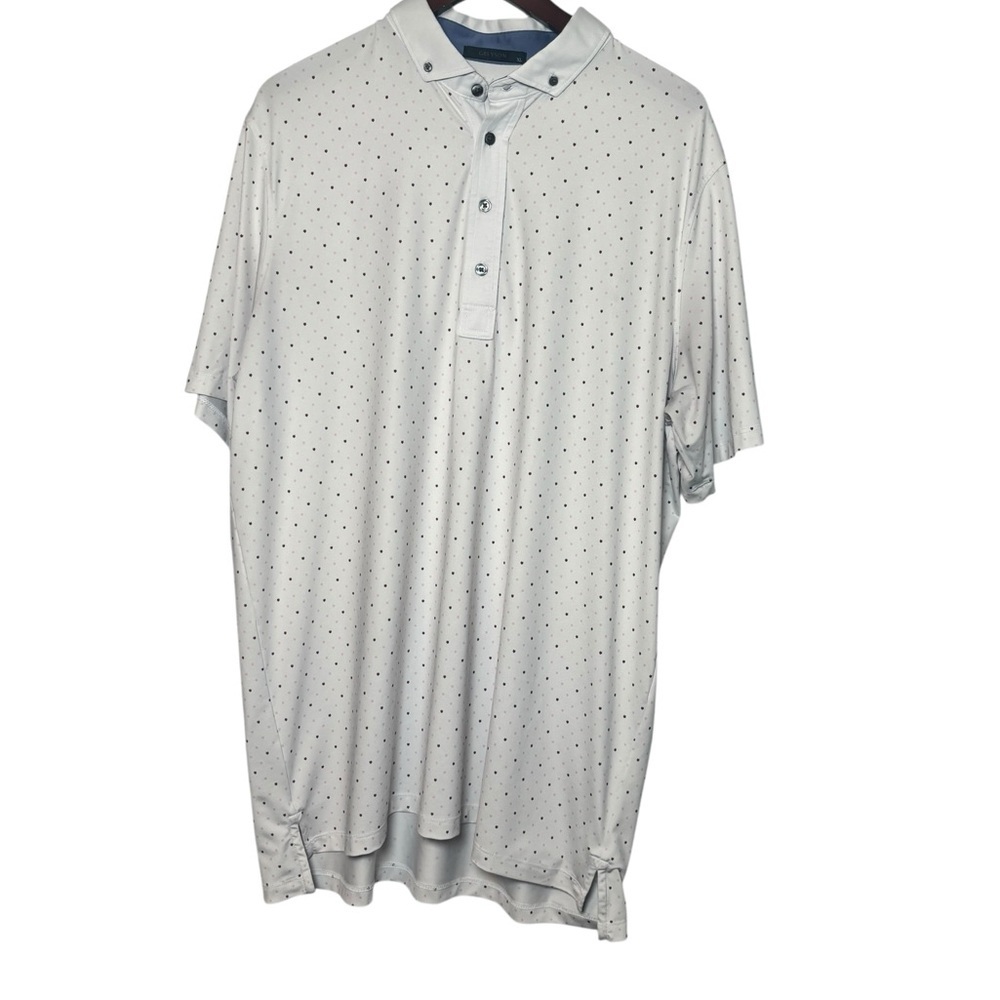Greyson Men’s Icon Polo White Pink Purple Wolf Blend Mens XL Golf